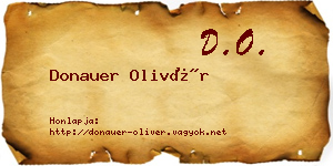 Donauer Olivér névjegykártya
